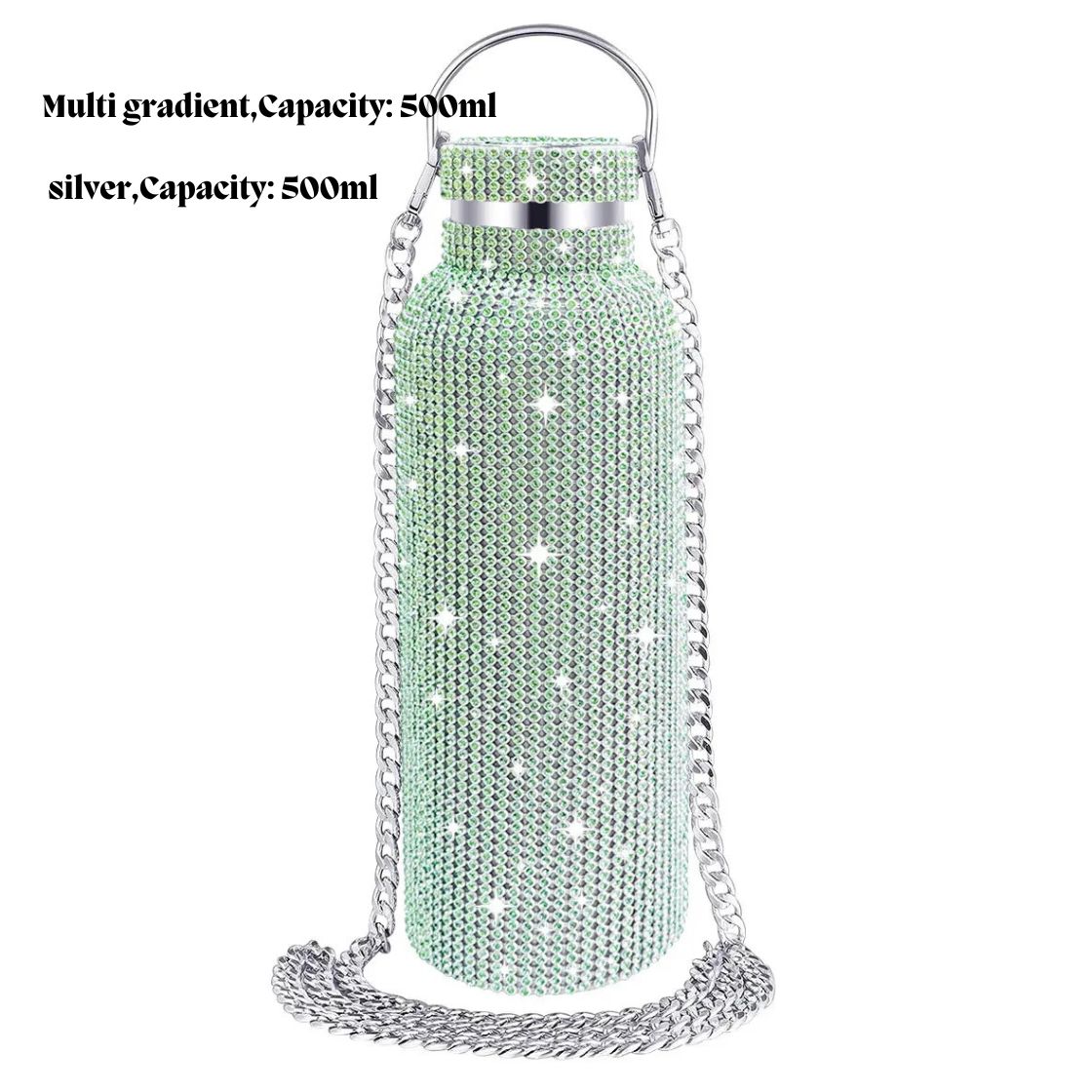 Dazzling gradient glittery water bottle