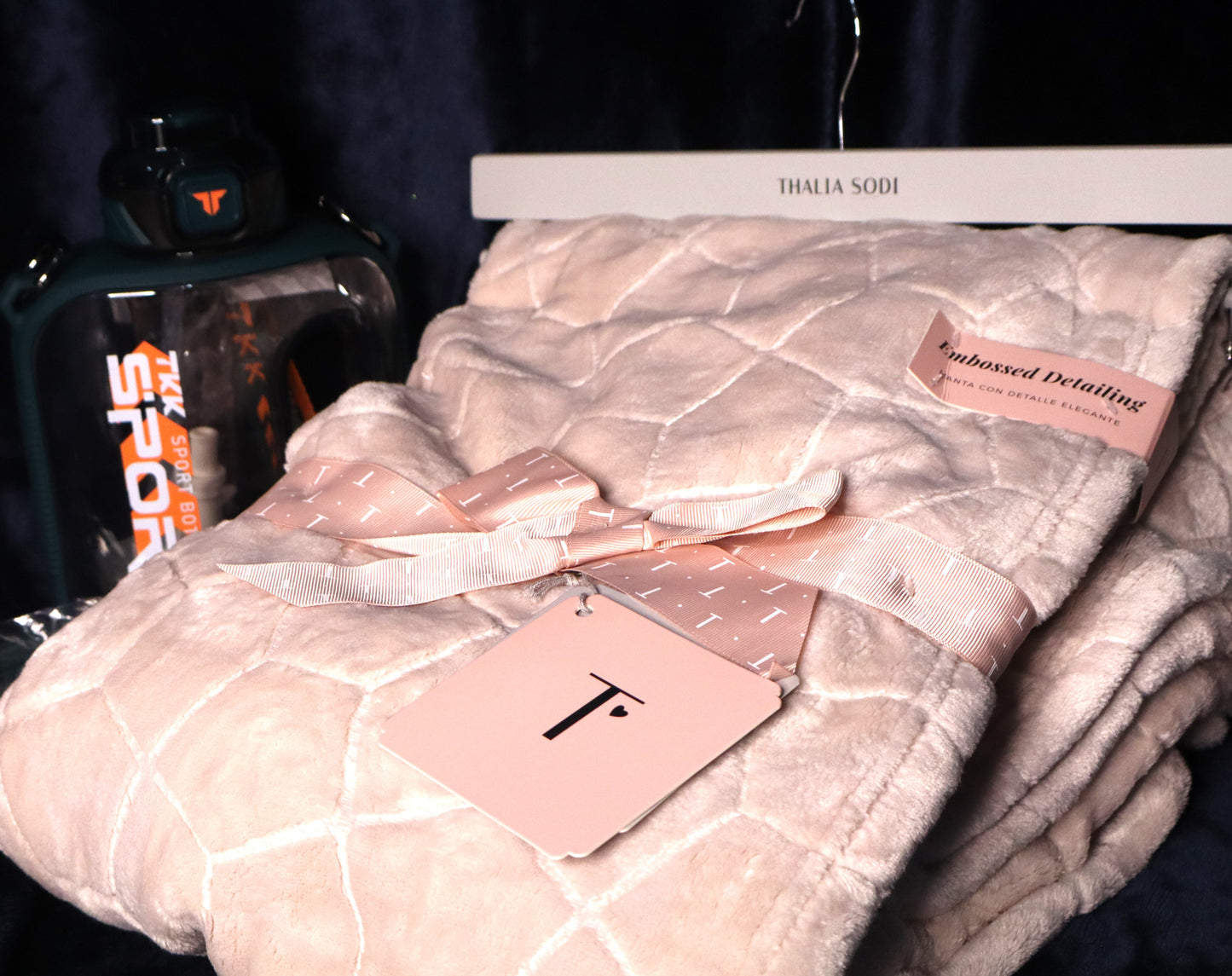 Pink designer throw