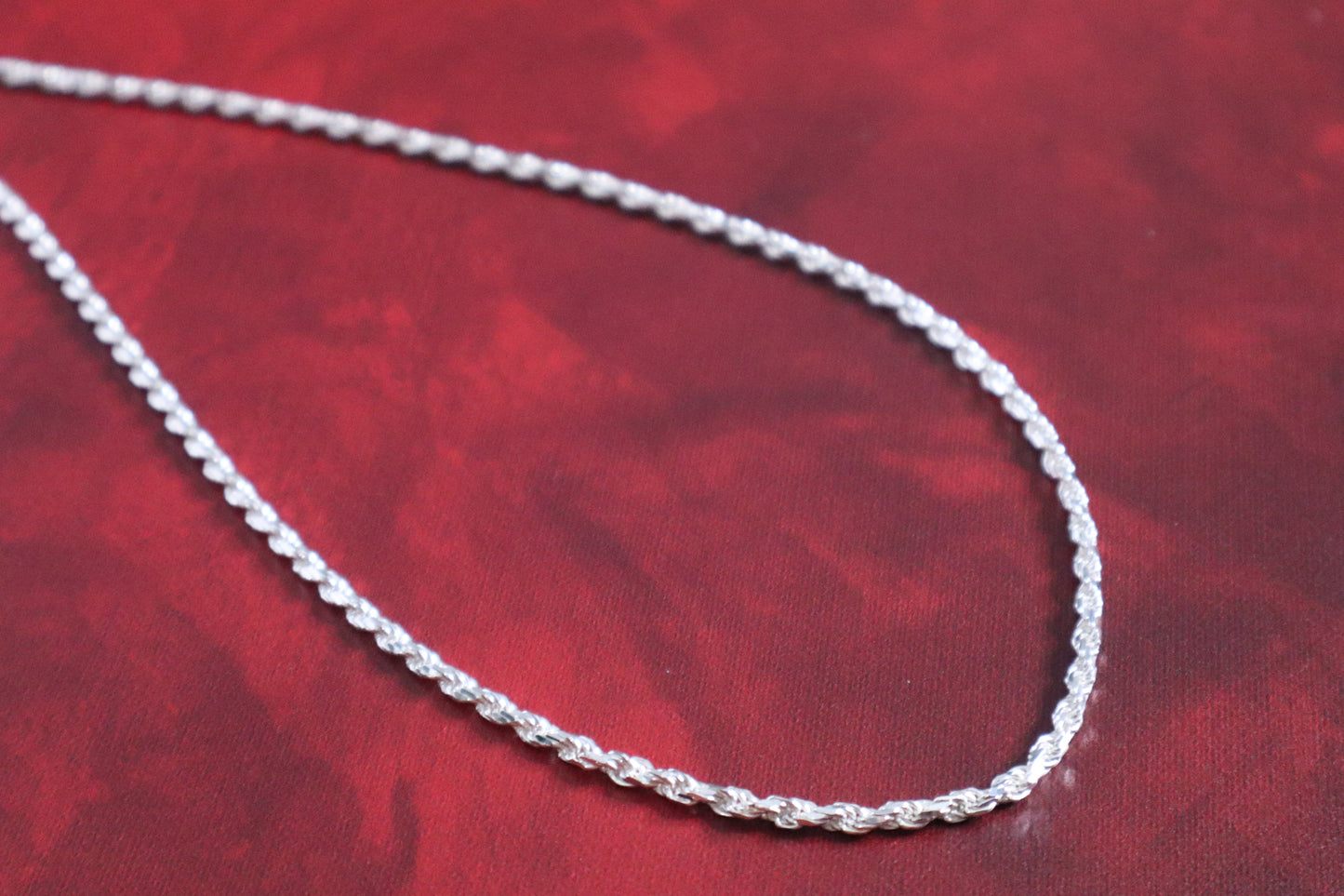 3.75mm Sterling Silver Rope Chain 24 inch