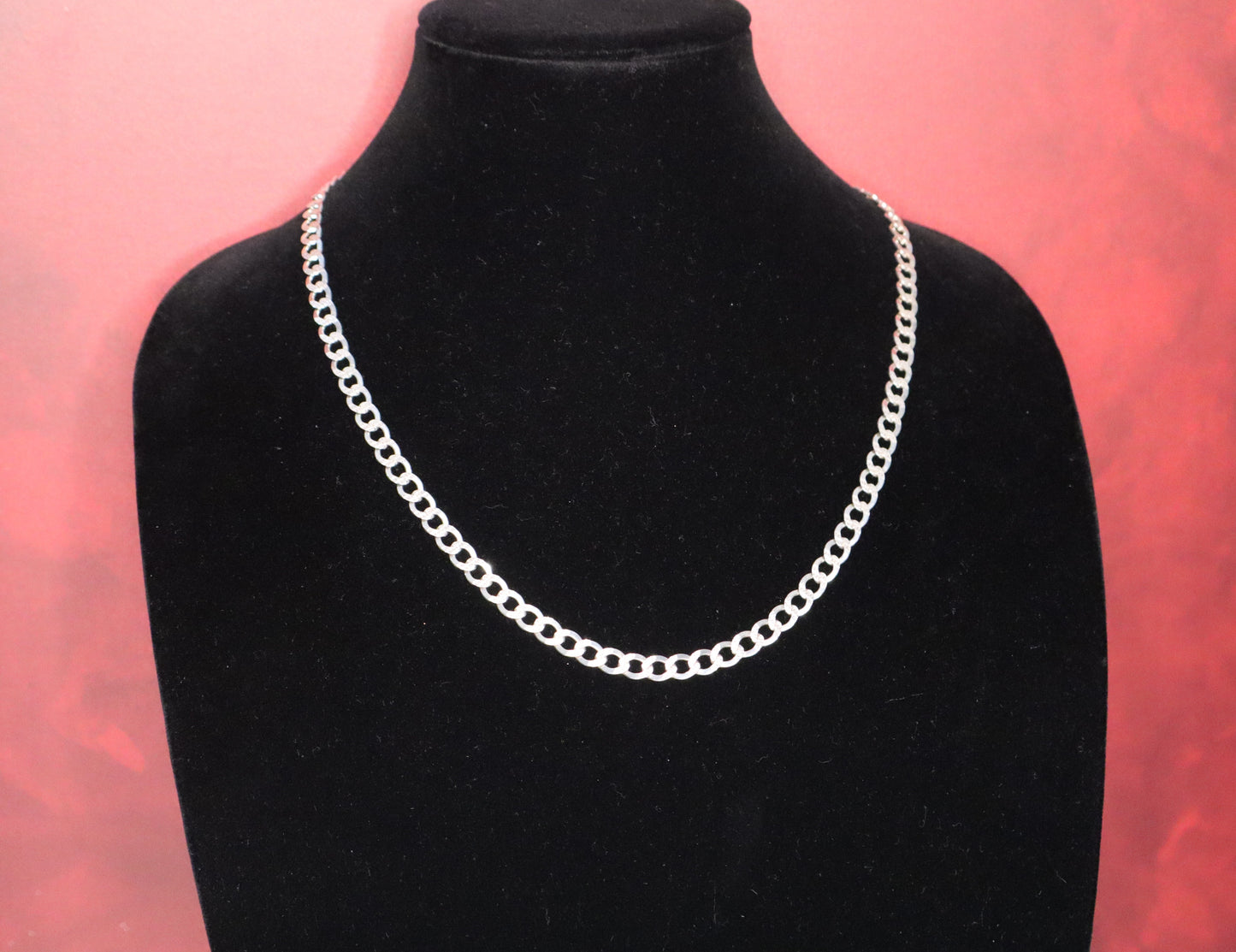 150 Gauge Silver Curb Chain – 24 inches