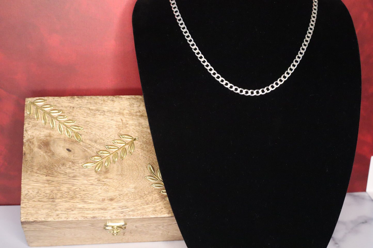 150 Gauge Silver Curb Chain – 24 inches gift for him