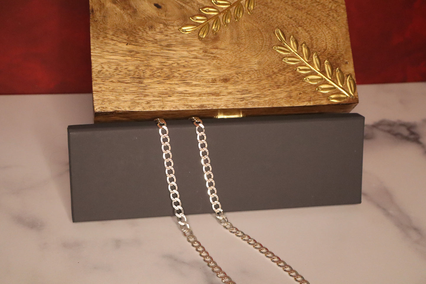 150 Gauge Silver Curb Chain – 24 inches