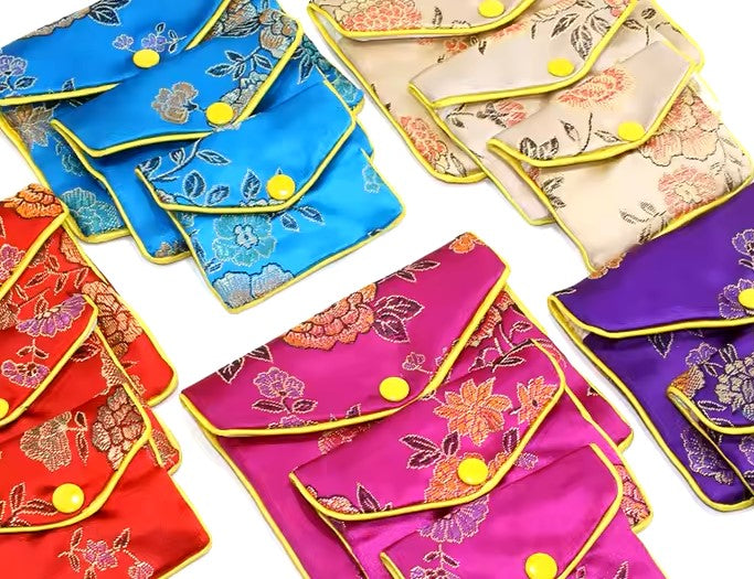 Chinese Brocade Satin Coin Purse