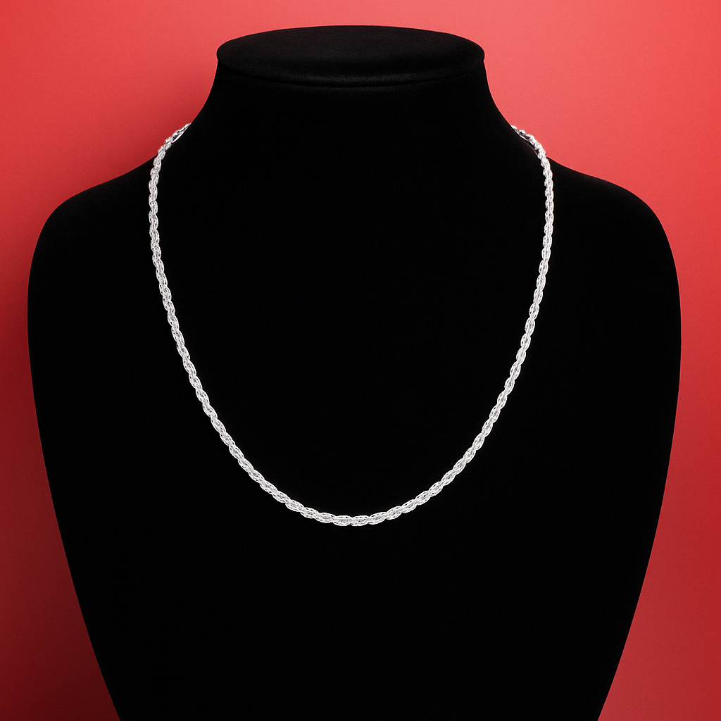 3.75mm Sterling Silver Rope Chain