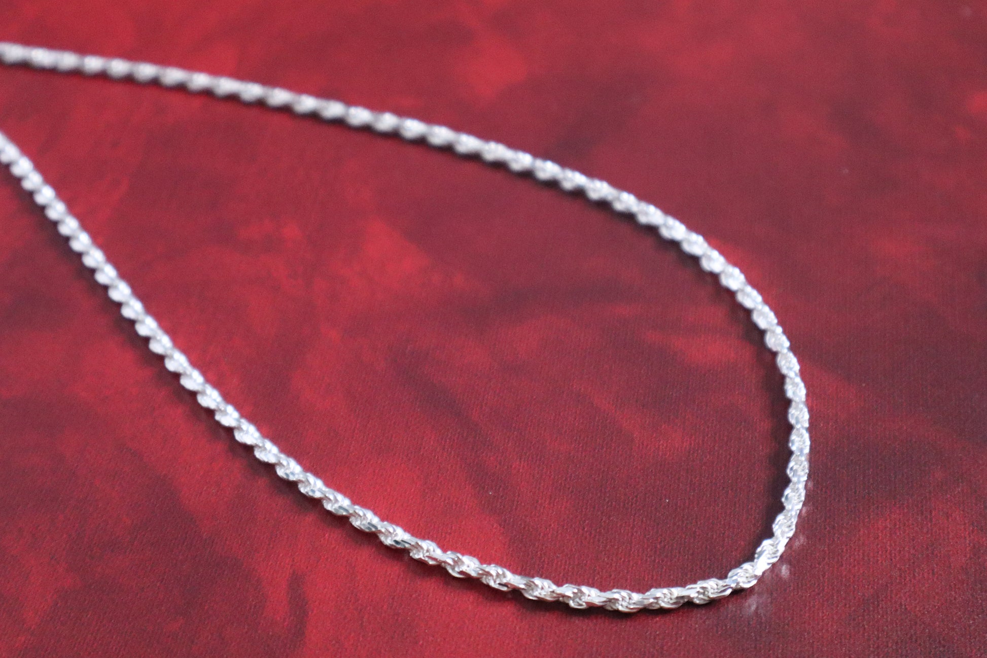 3.75mm Sterling Silver Rope Chain 24 inch
