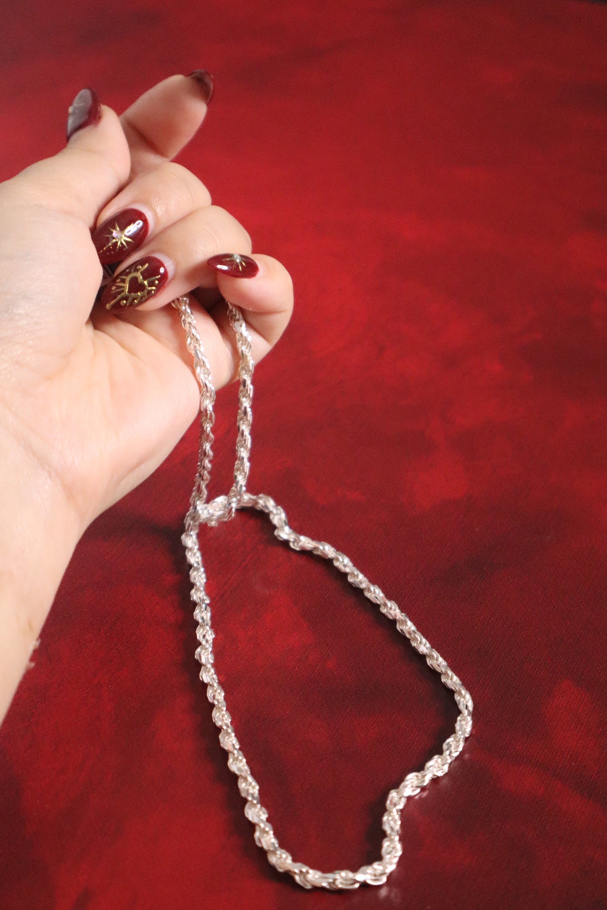 3.75mm Sterling Silver Rope Chain 24 inch