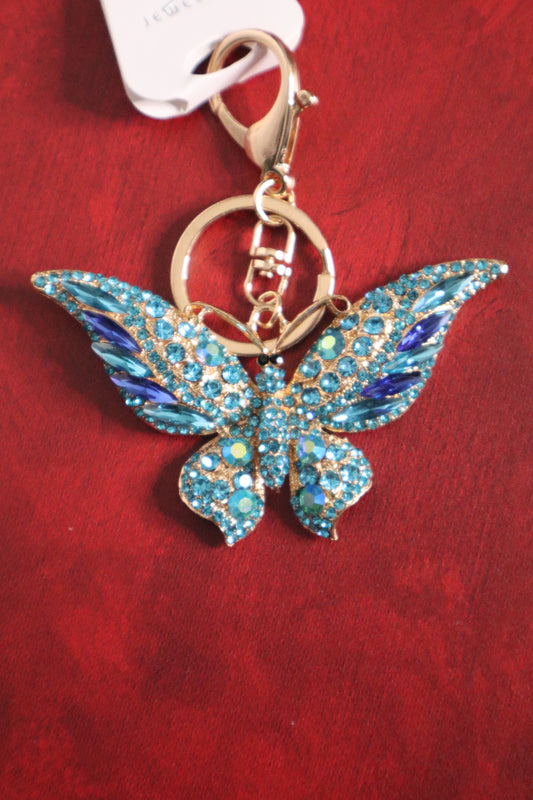 Fashion Colored Butterfly Charm Keychain