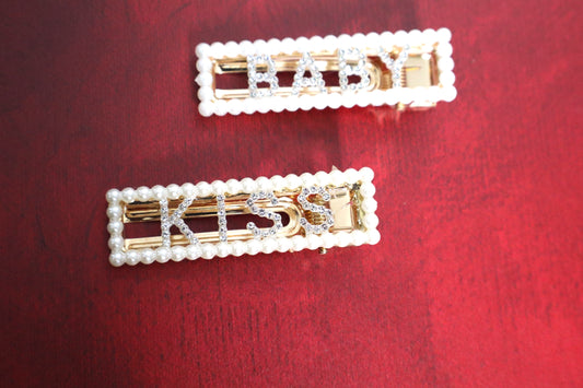 BABY & KISS Pearl Hair Clip Set