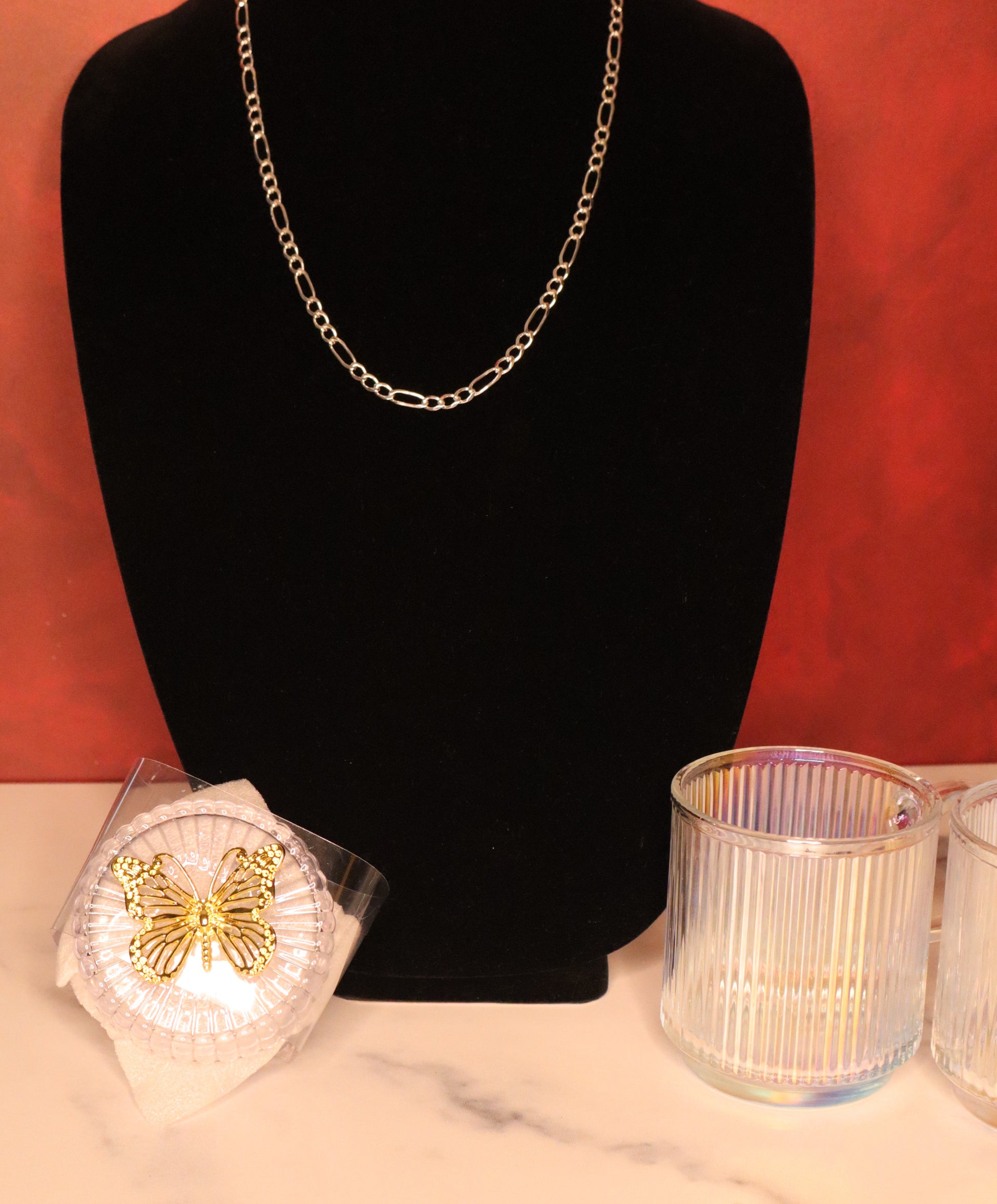 24-inch -925 sterling silver Figaro chain-a gift for him