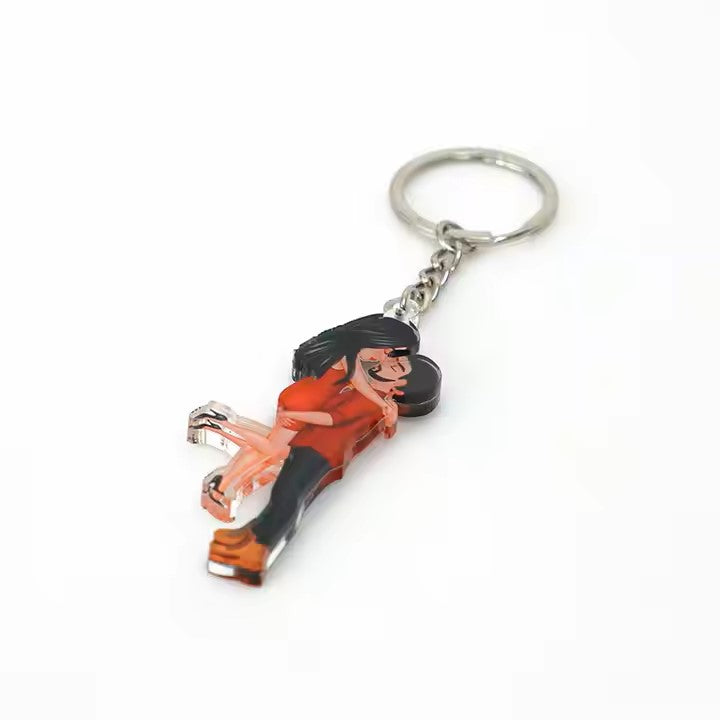 White Lovers Kissing Keychain